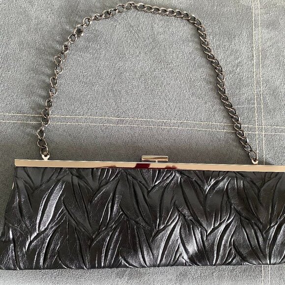 Vintage Jessica McClintock Black Clutch/Evening Purse - Picture 1 of 3